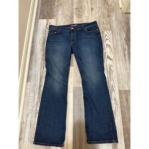 Wrangler Women's Boot Cut Jeans Dark‎ Wash Denim Classic Style 19/34